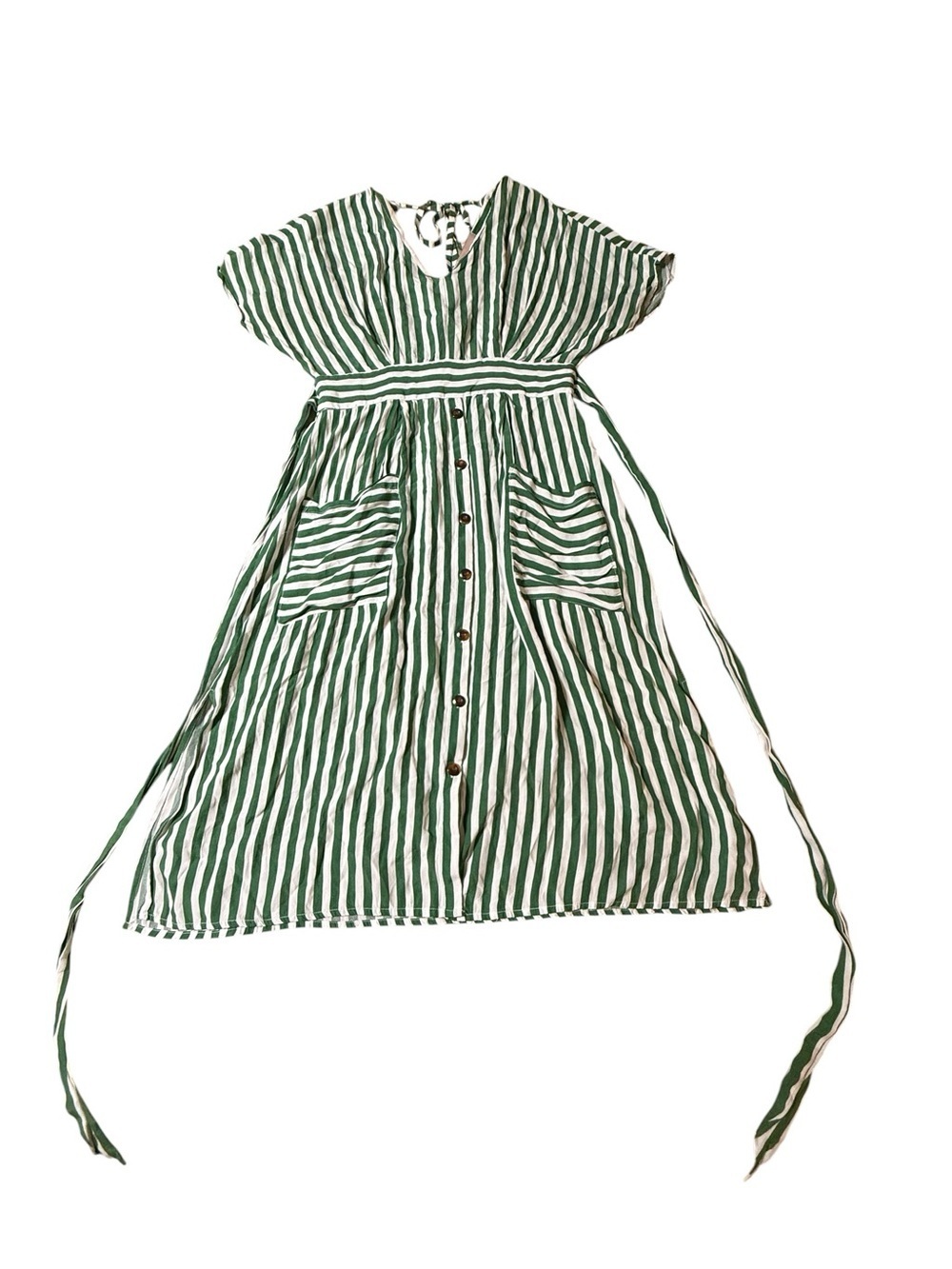 Philosophy Button Down Tie Back Striped Dress Size 10